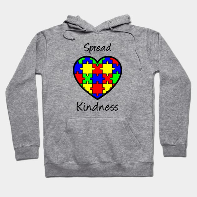 Autism Awareness Spread Kindness Heart Hoodie by LaurenElin